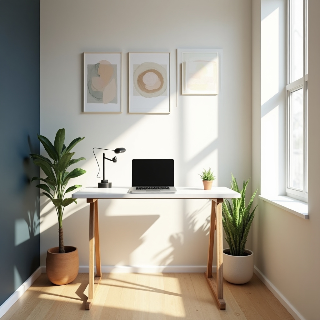Modern coaching workspace interior in Cincinnati with clean desk setup and natural light